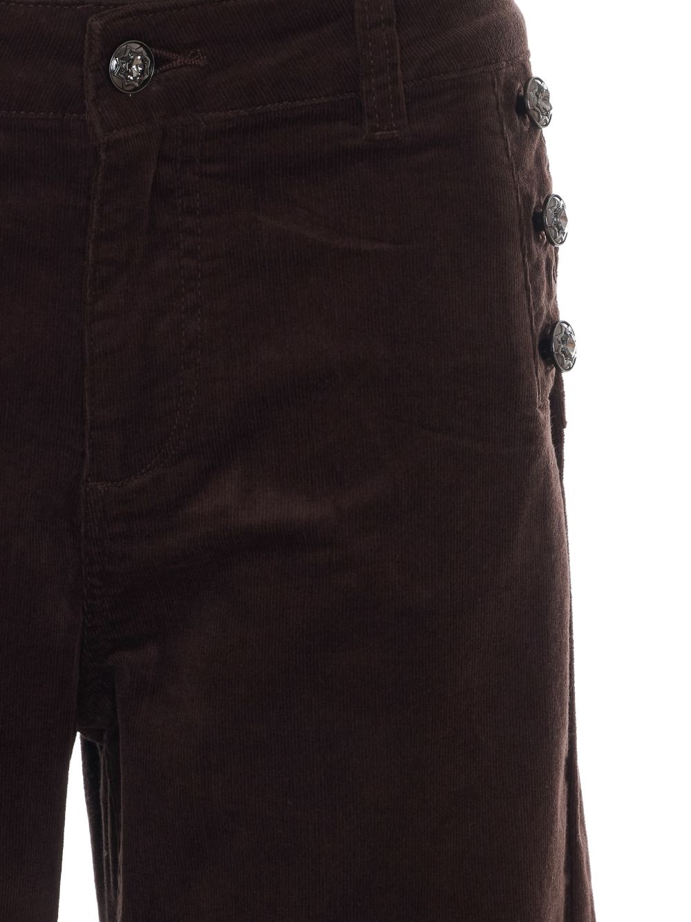 LIUJO Jeans marrone scuro wide leg a vita alta 