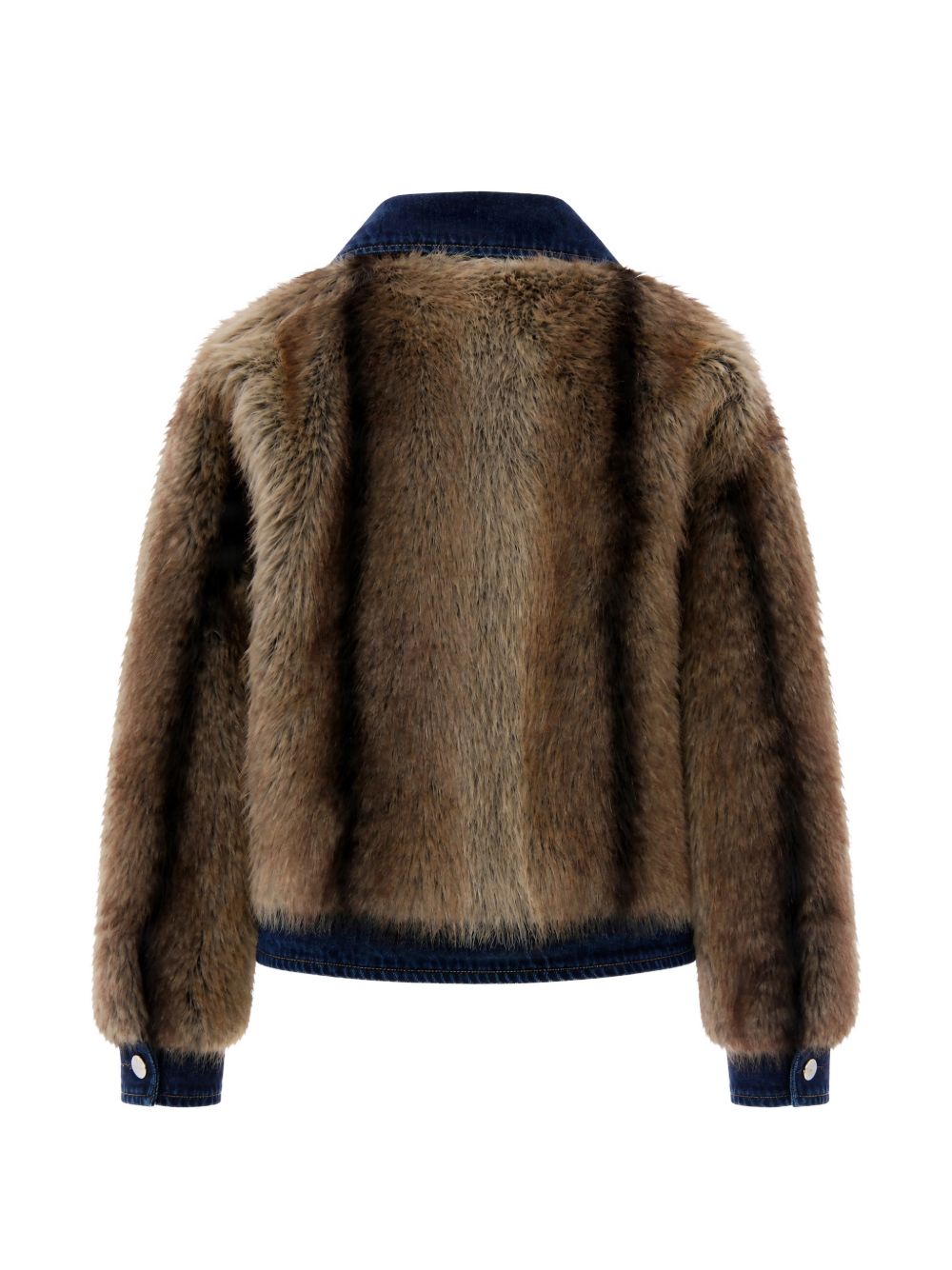 LIUJO Giacca in denim con ecopelliccia 