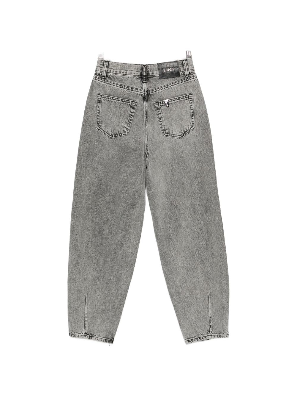 LIUJO Jeans lunghi grigio chiaro a gamba barrel 