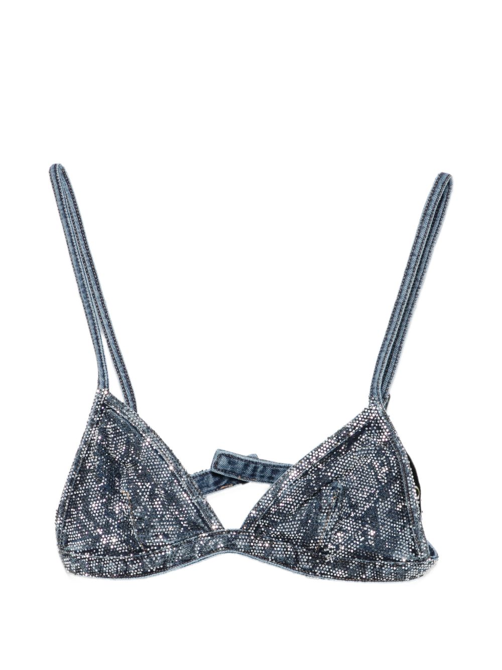 LIUJO Top blu con stampa pitonata lucida 