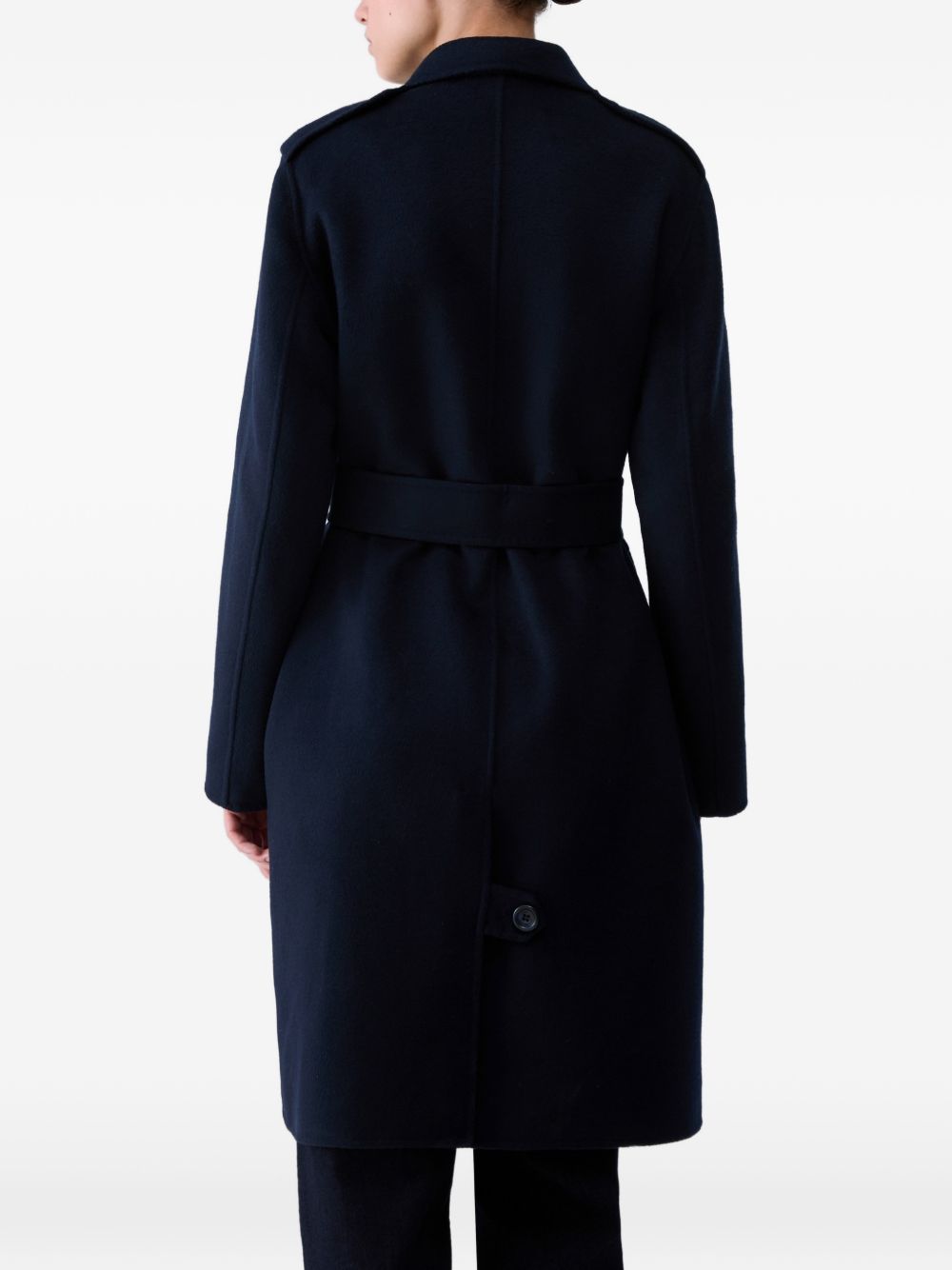 LIUJO Cappotto nero in lana con silhouette avvitata 