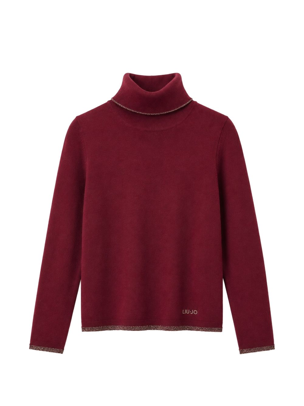 LIUJO Maglia a collo alto bordeaux 