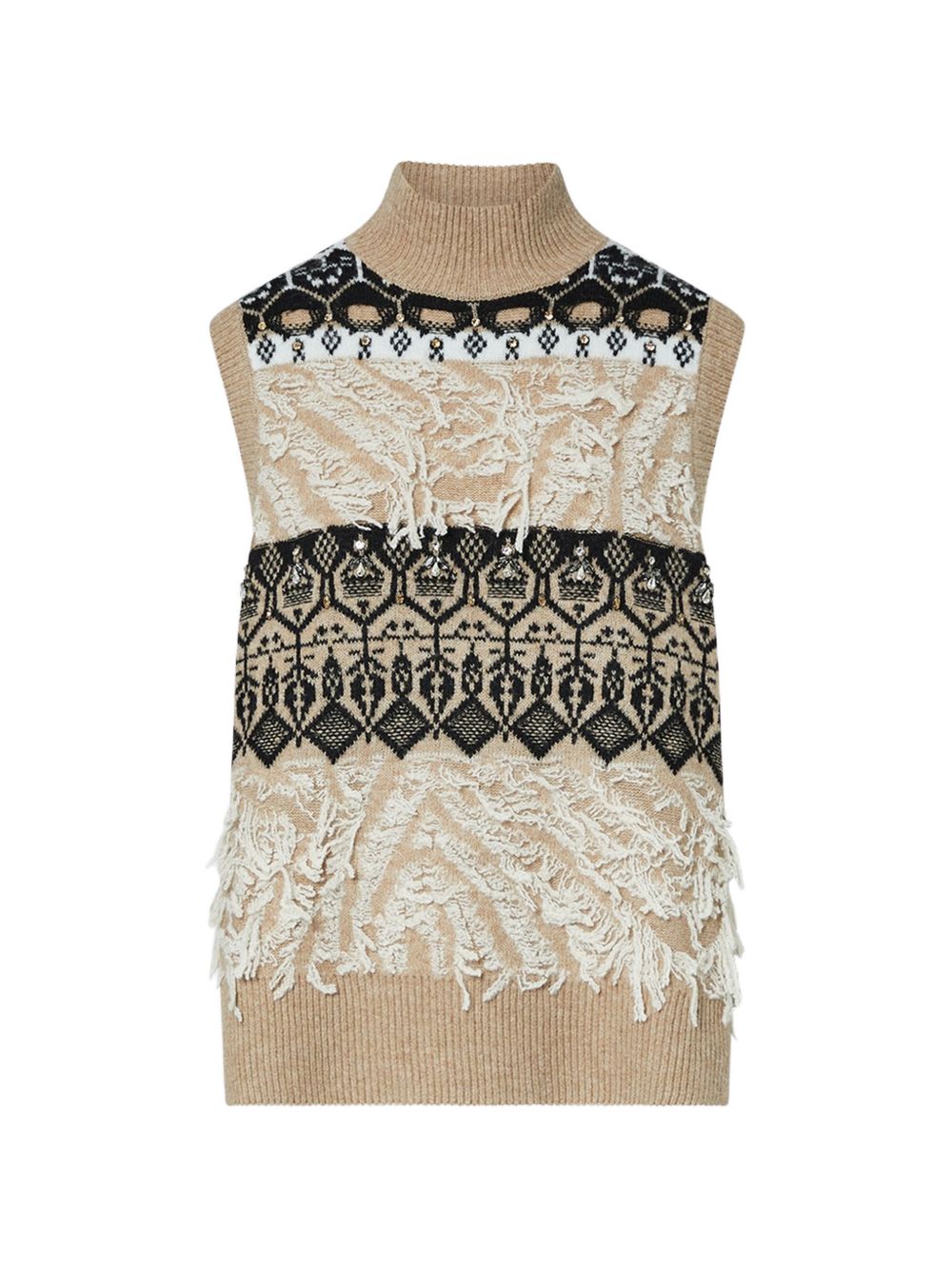 LIUJO Gilet in maglia a collo alto 