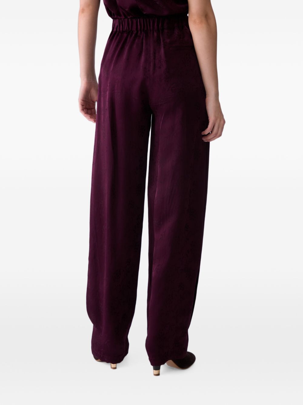 LIUJO Pantaloni casual eleganti viola a vita alta 