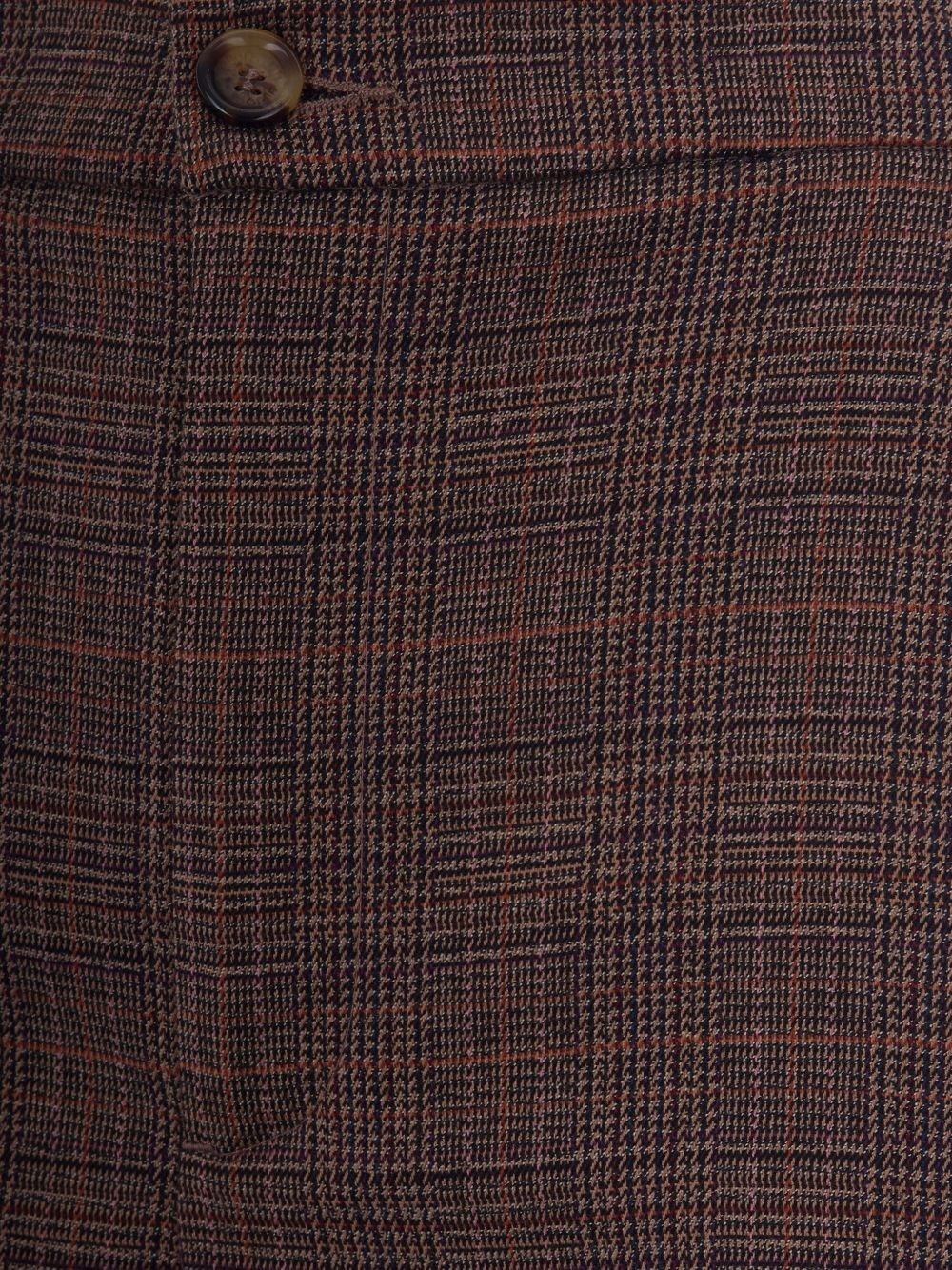 LIUJO Pantaloni eleganti marroni con motivo Principe di Galles 