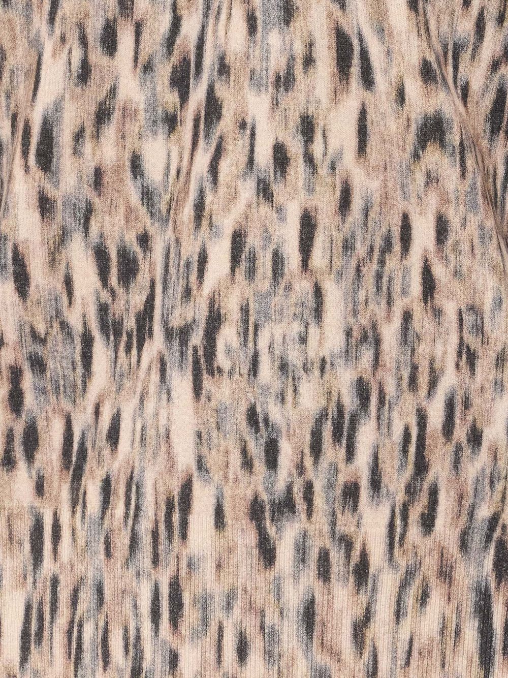 LIUJO Maglia beige con stampa leopardata marrone 