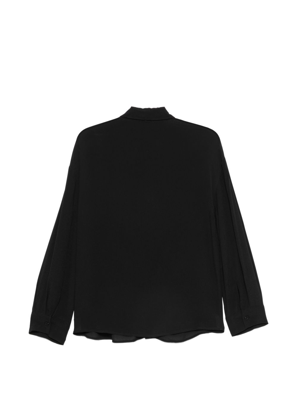 LIUJO Camicia nera con collo lavallière 