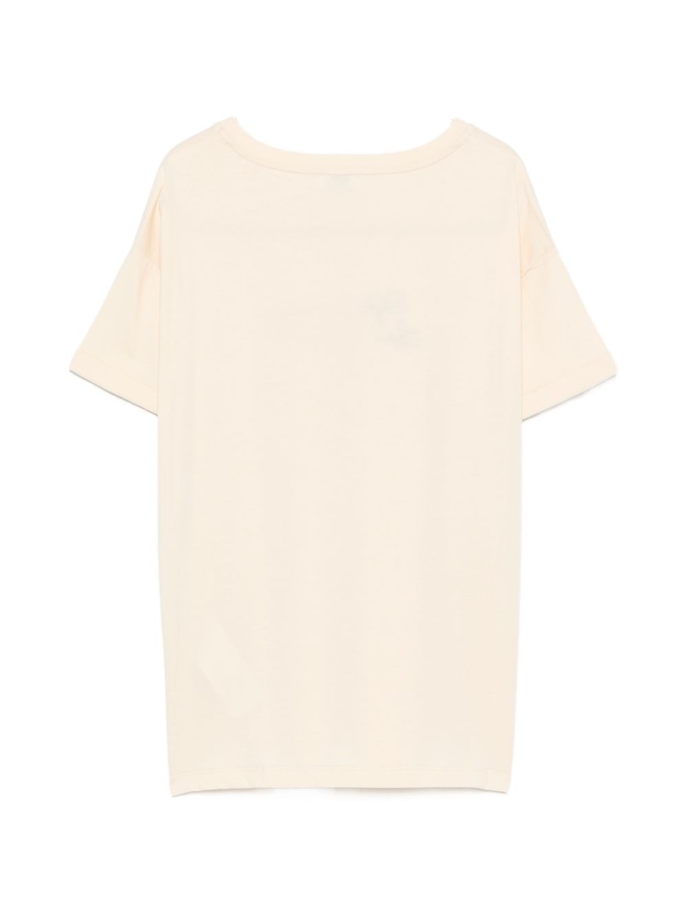 LIUJO T-shirt panna a maniche corte con stampa grafica 