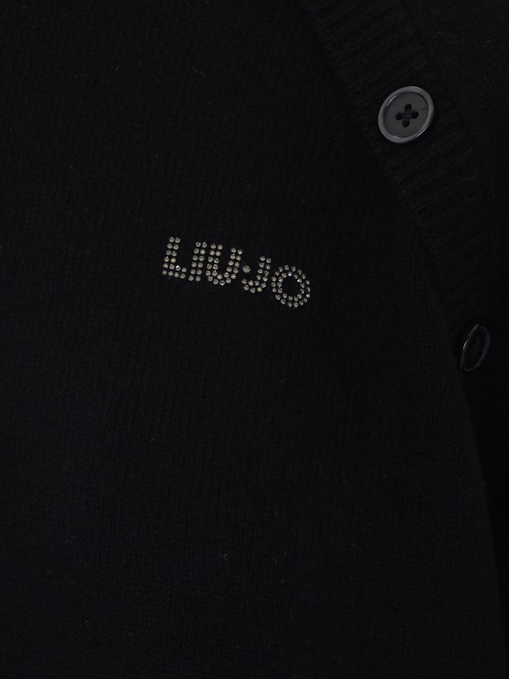 LIUJO Maglia nera a collo alto in lana 