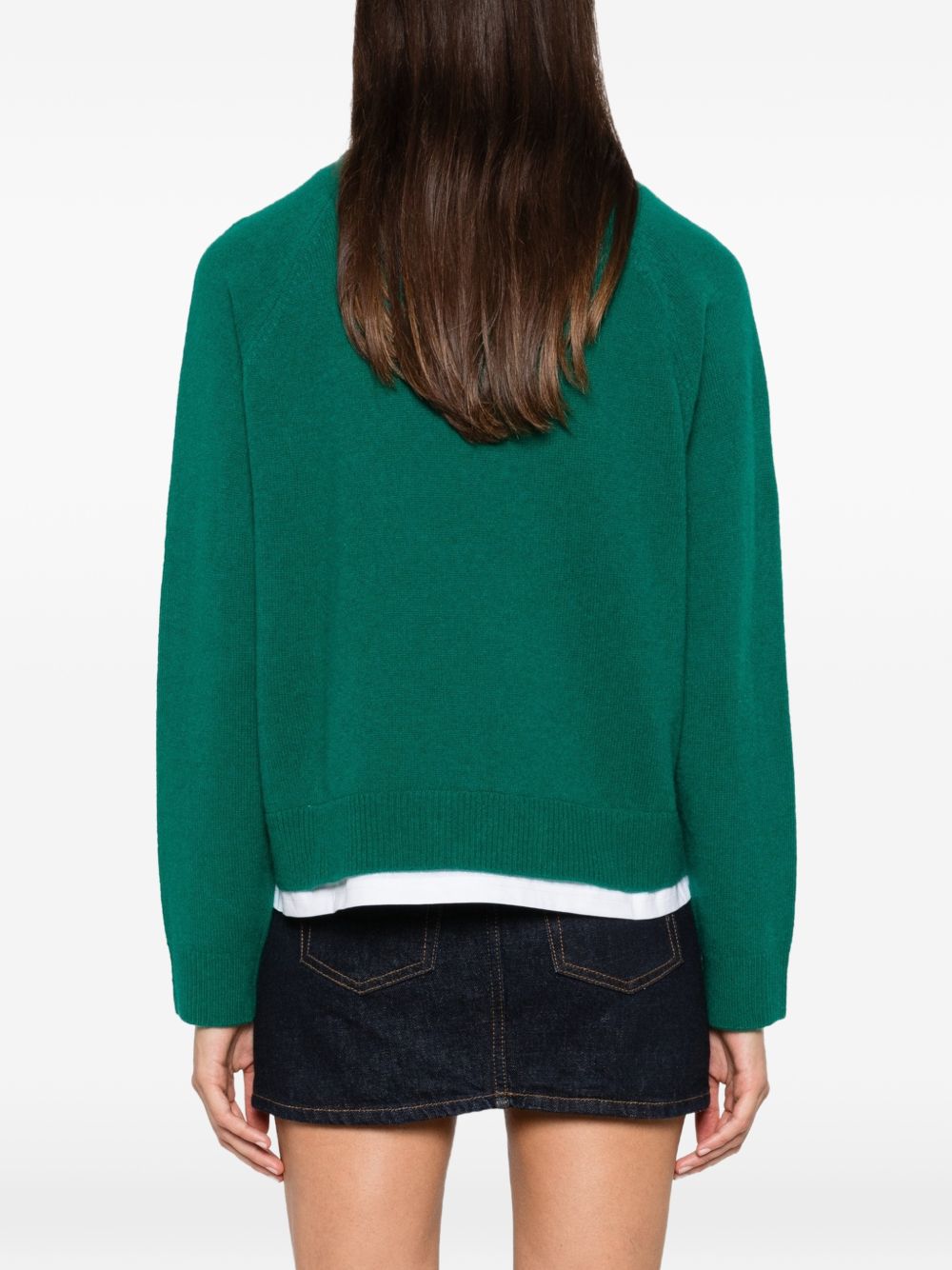 LIUJO Maglia verde menta a collo alto in lana 