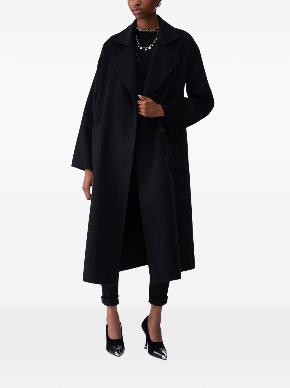 LIUJO Cappotto lungo doppiopetto con tasche 