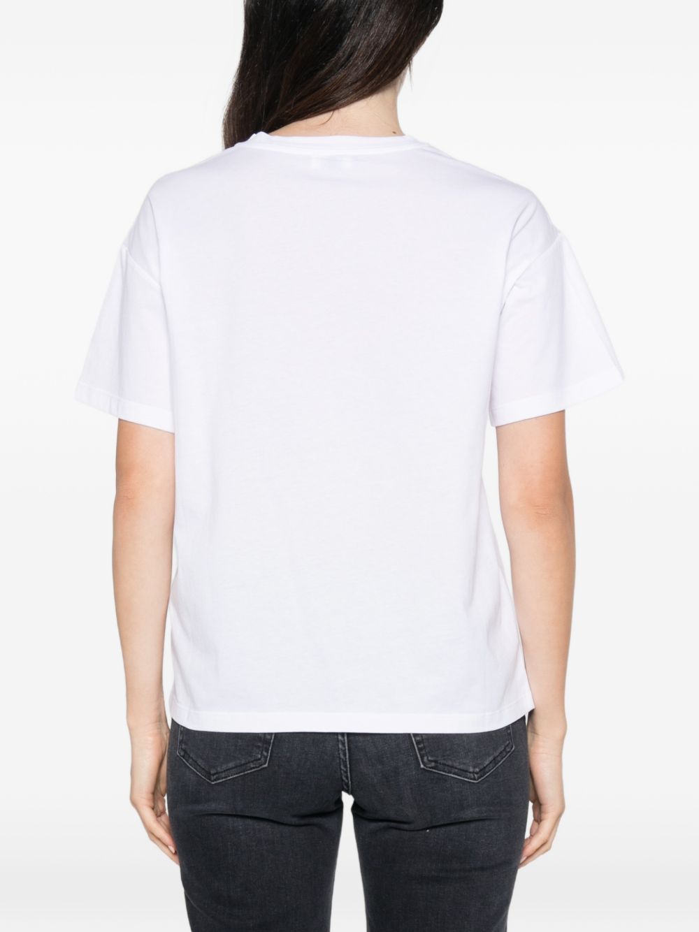 LIUJO T-shirt bianca con stampa fotografica Paris 