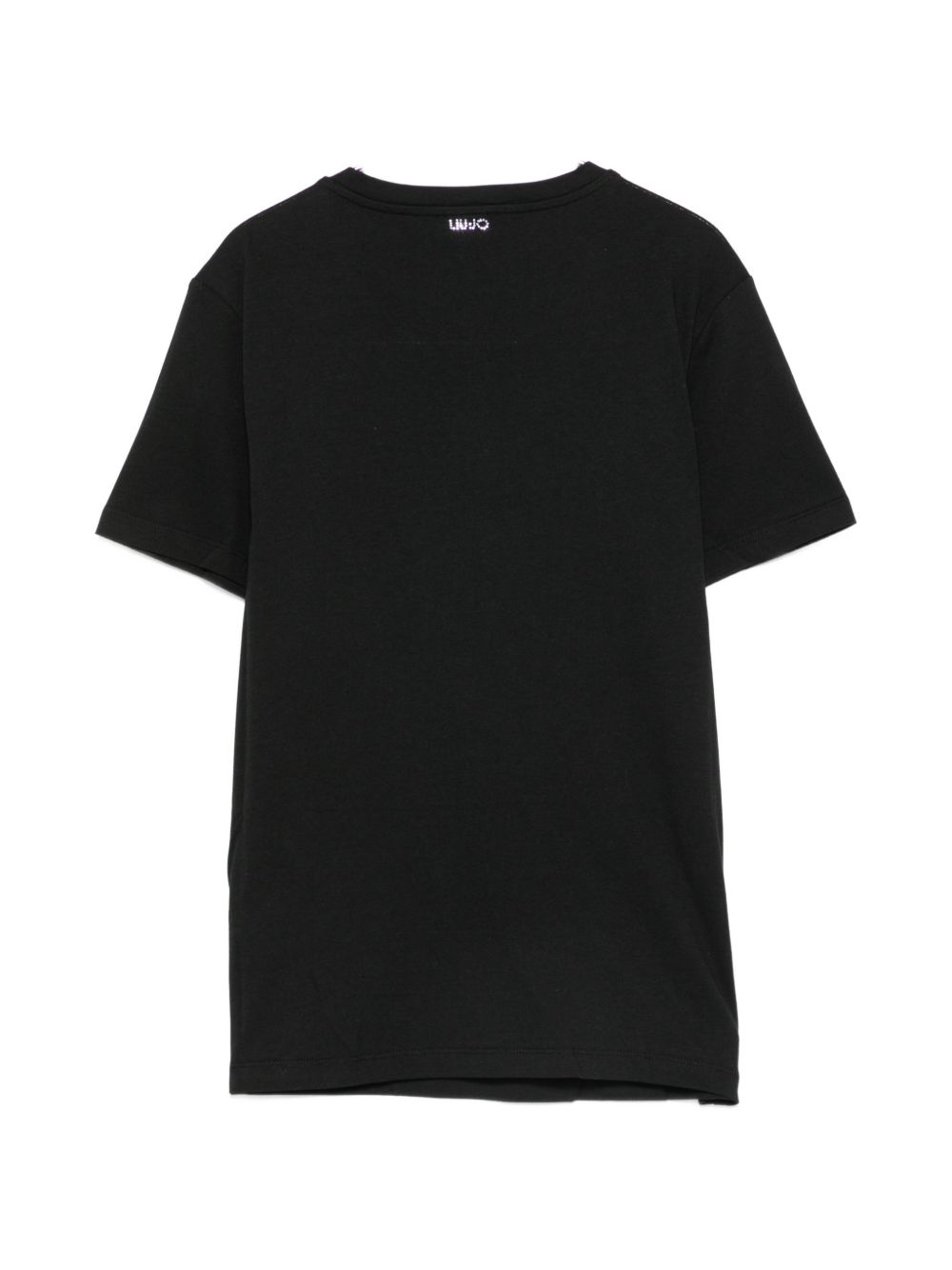 LIUJO T-shirt nera in cotone con stampa Minnie 