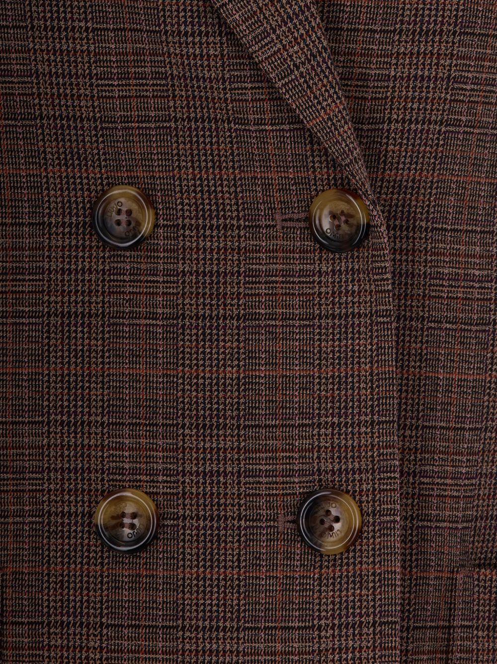 LIUJO Blazer doppiopetto marrone in tartan 