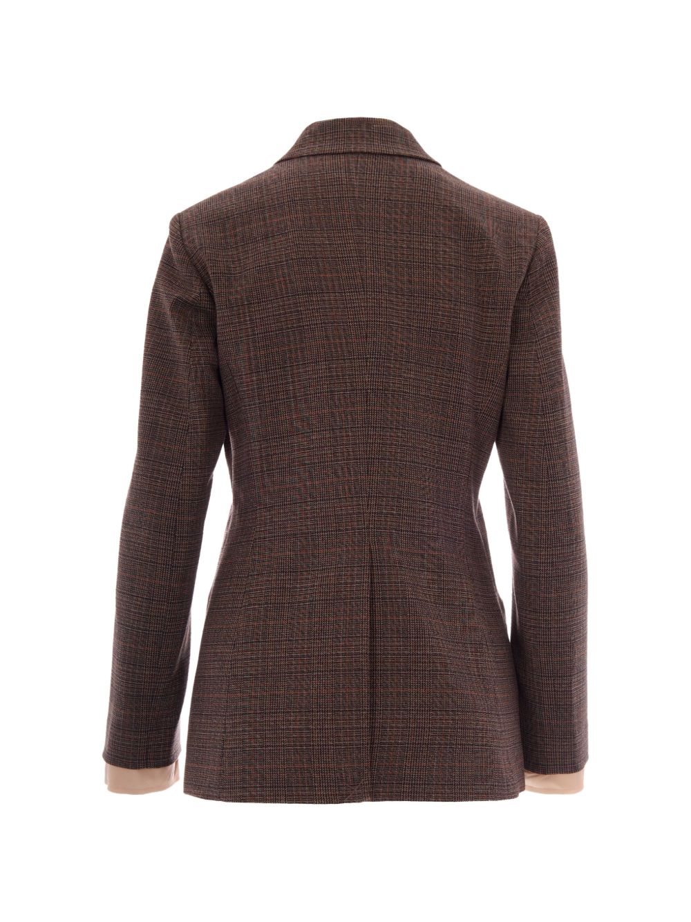 LIUJO Blazer doppiopetto marrone in tartan 