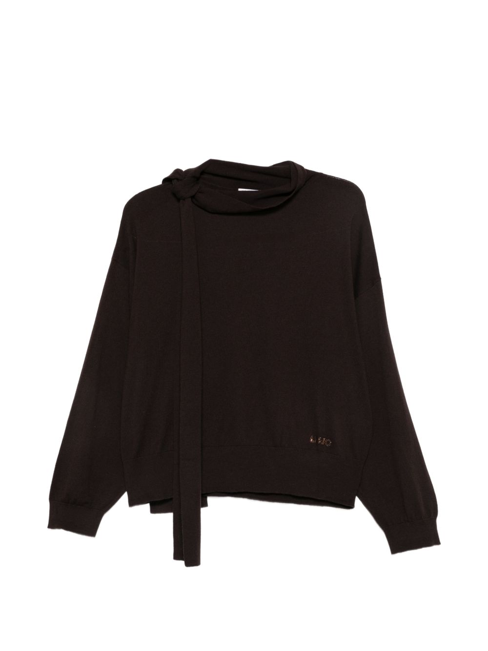 LIUJO Maglia marrone con logo 