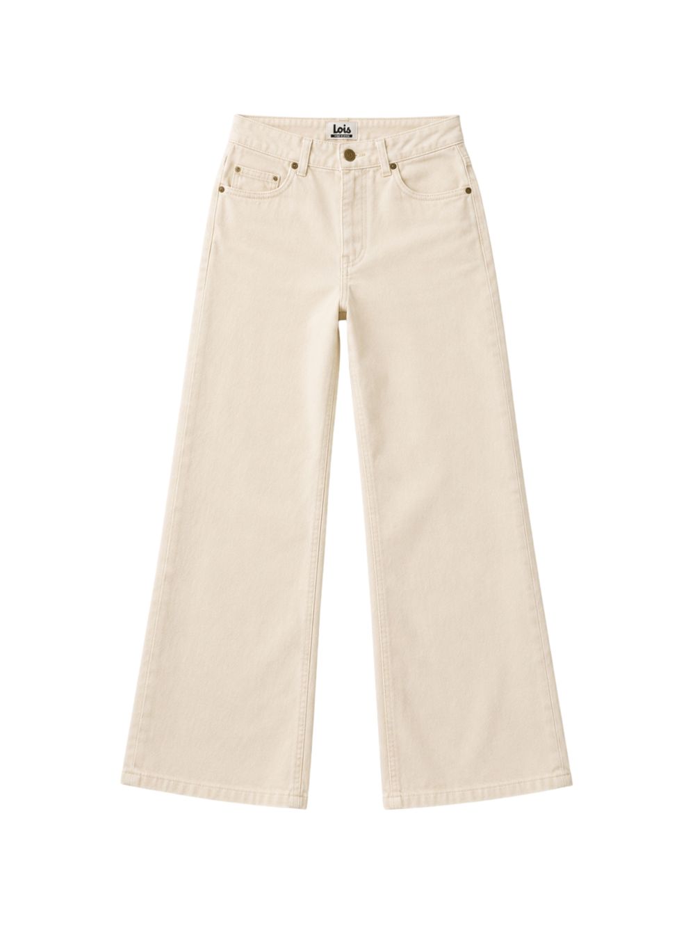 LOIS Jeans beige chiaro leggermente svasati con tasche 