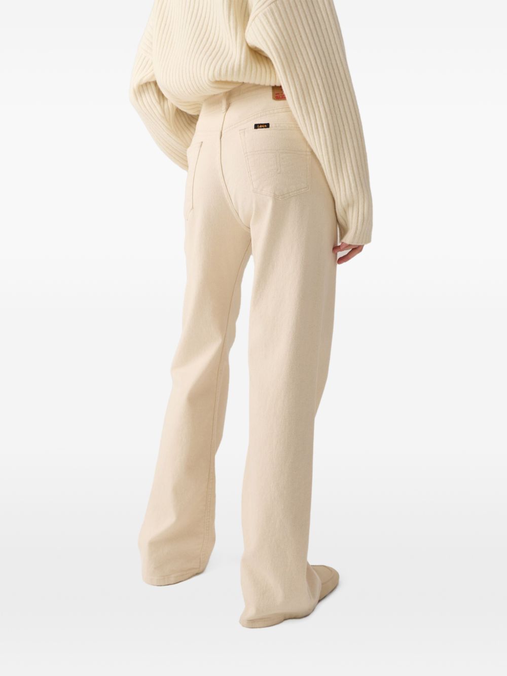LOIS Jeans beige chiaro leggermente svasati con tasche 