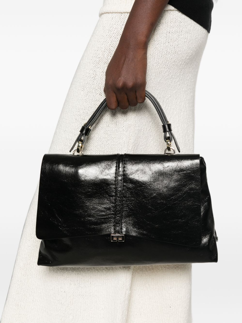 LORISTELLA Borsa Kendal in pelle nera 