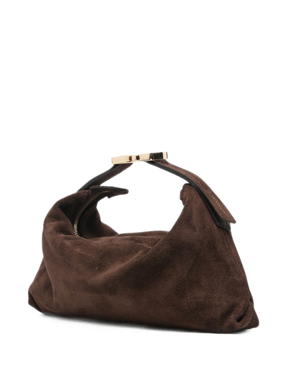 LORISTELLA Borsa a mano Vicky Cioccolato in suede 
