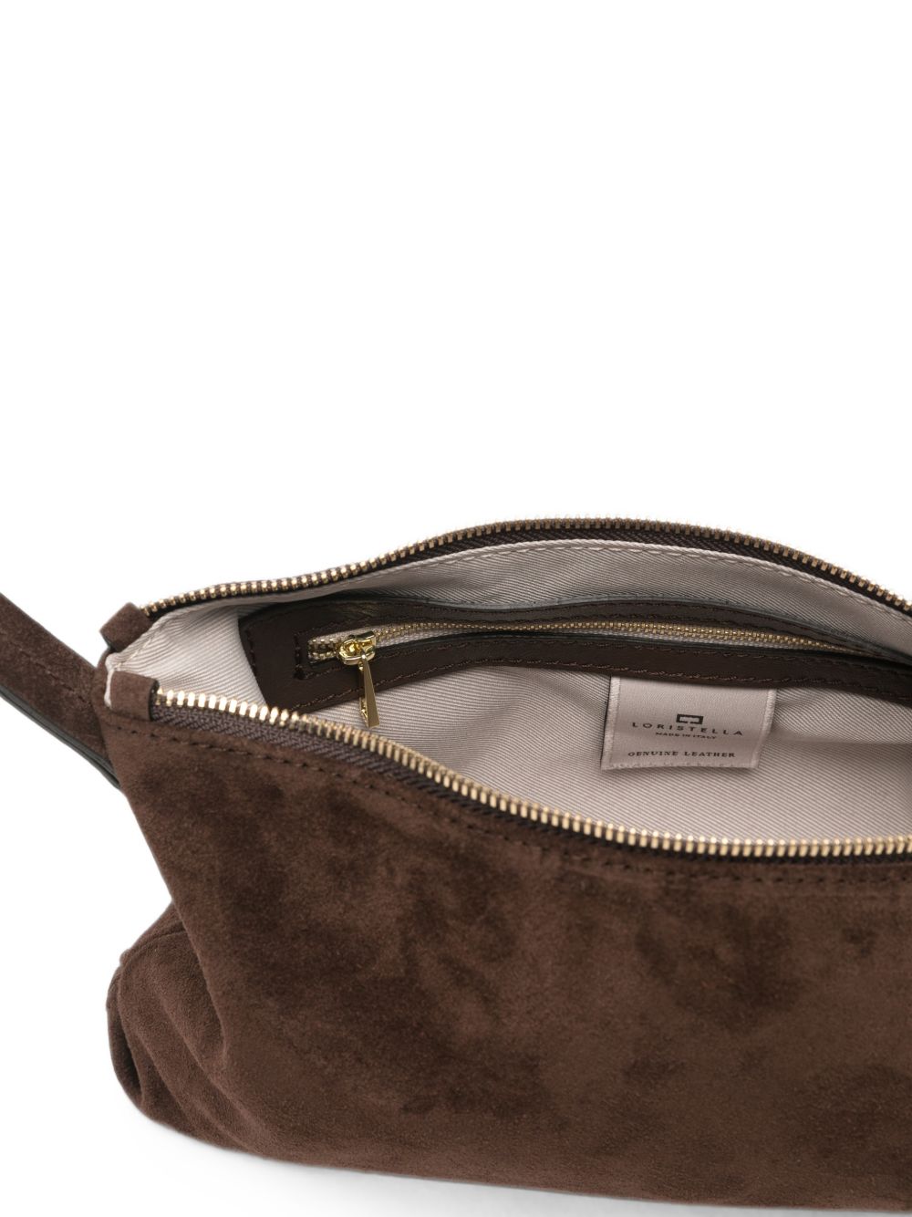 LORISTELLA Borsa a mano Vicky Cioccolato in suede 