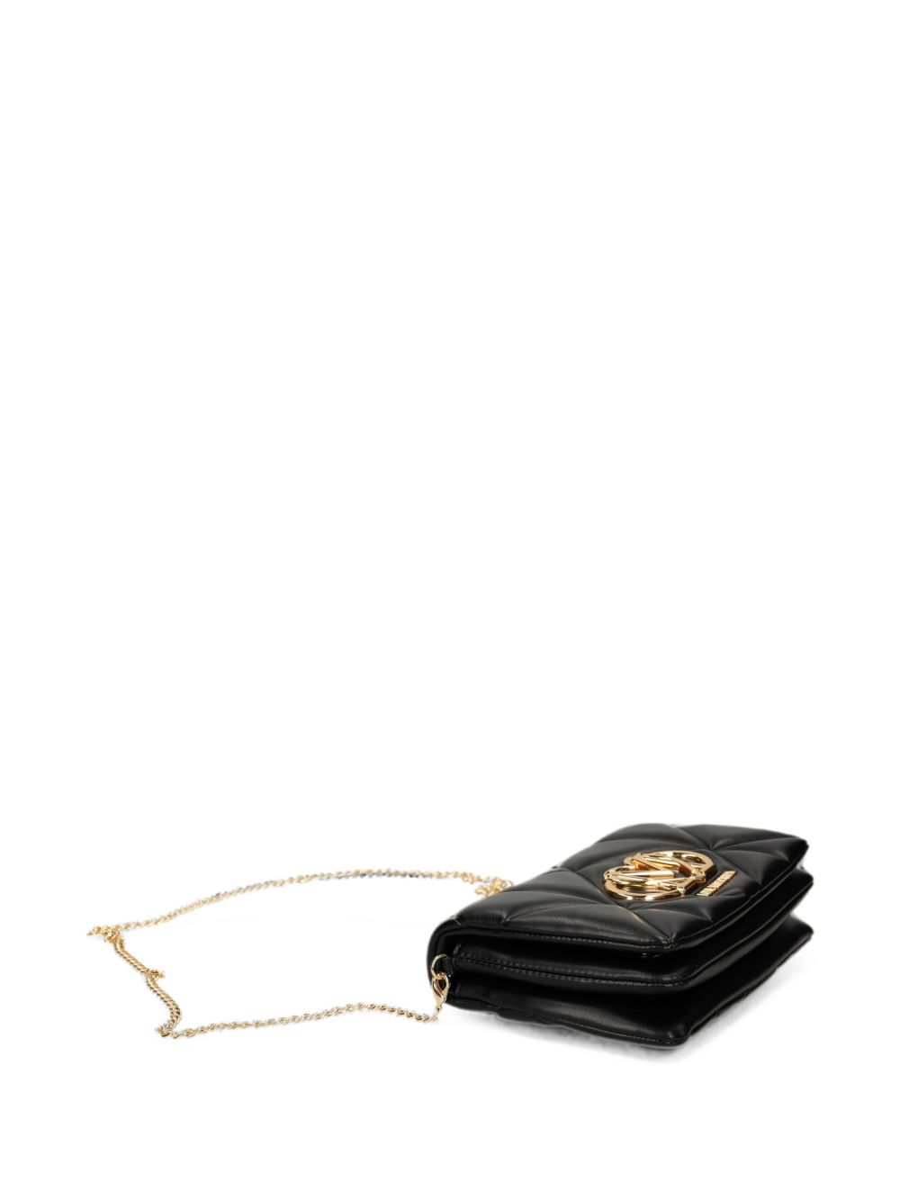 LOVE MOSCHINO Borsa a tracolla nera con dettagli dorati 