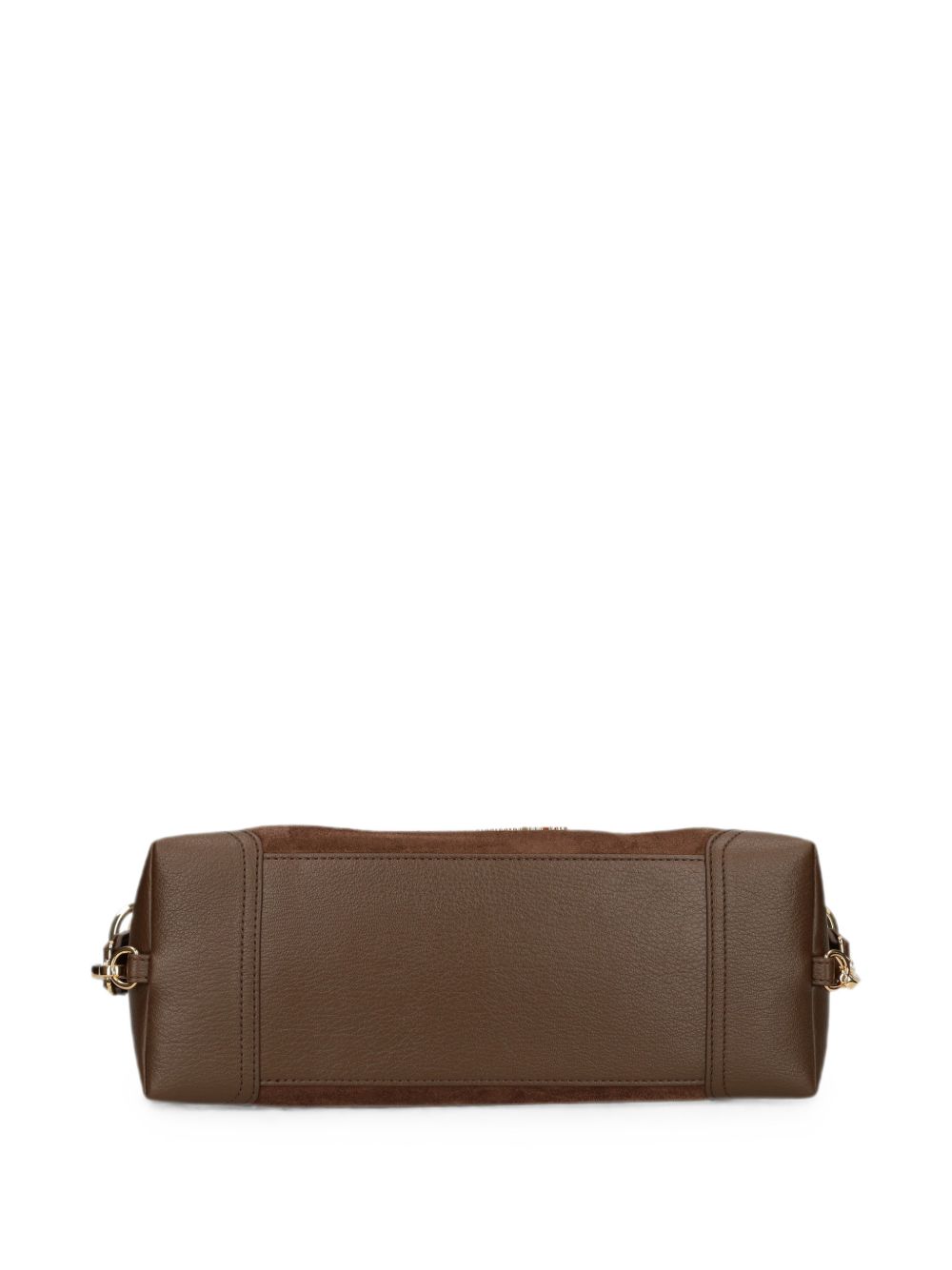 LOVE MOSCHINO Borsa a spalla in suede marrone 