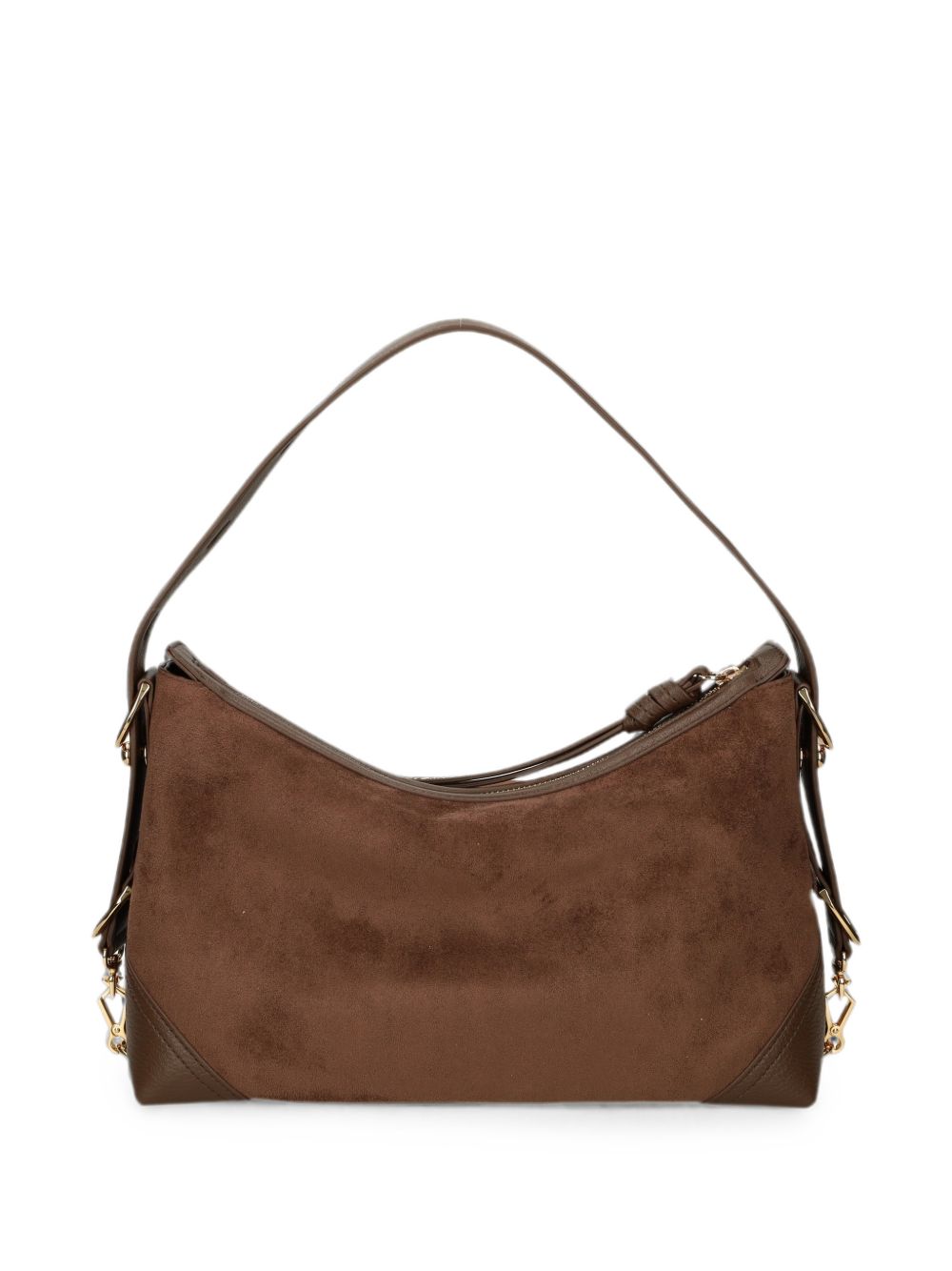 LOVE MOSCHINO Borsa a spalla in suede marrone 