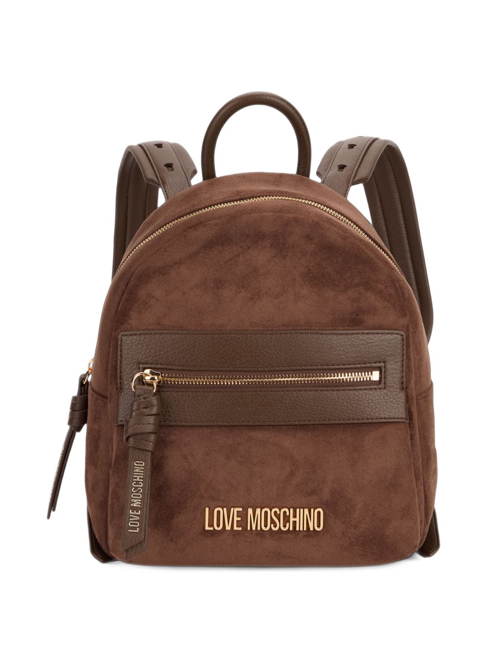 LOVE MOSCHINO Zaino in suede marrone 