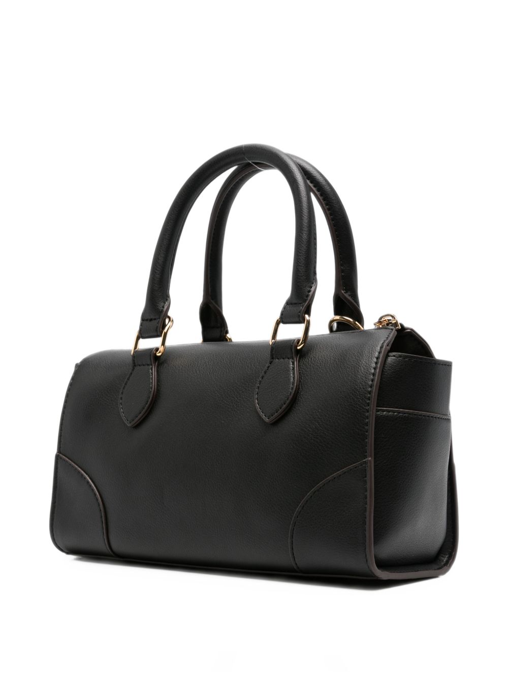LOVE MOSCHINO Borsa a mano tote nera con dettagli oro 