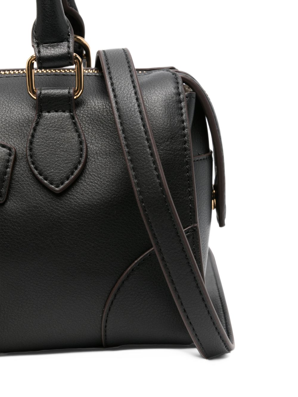 LOVE MOSCHINO Borsa a mano tote nera con dettagli oro 
