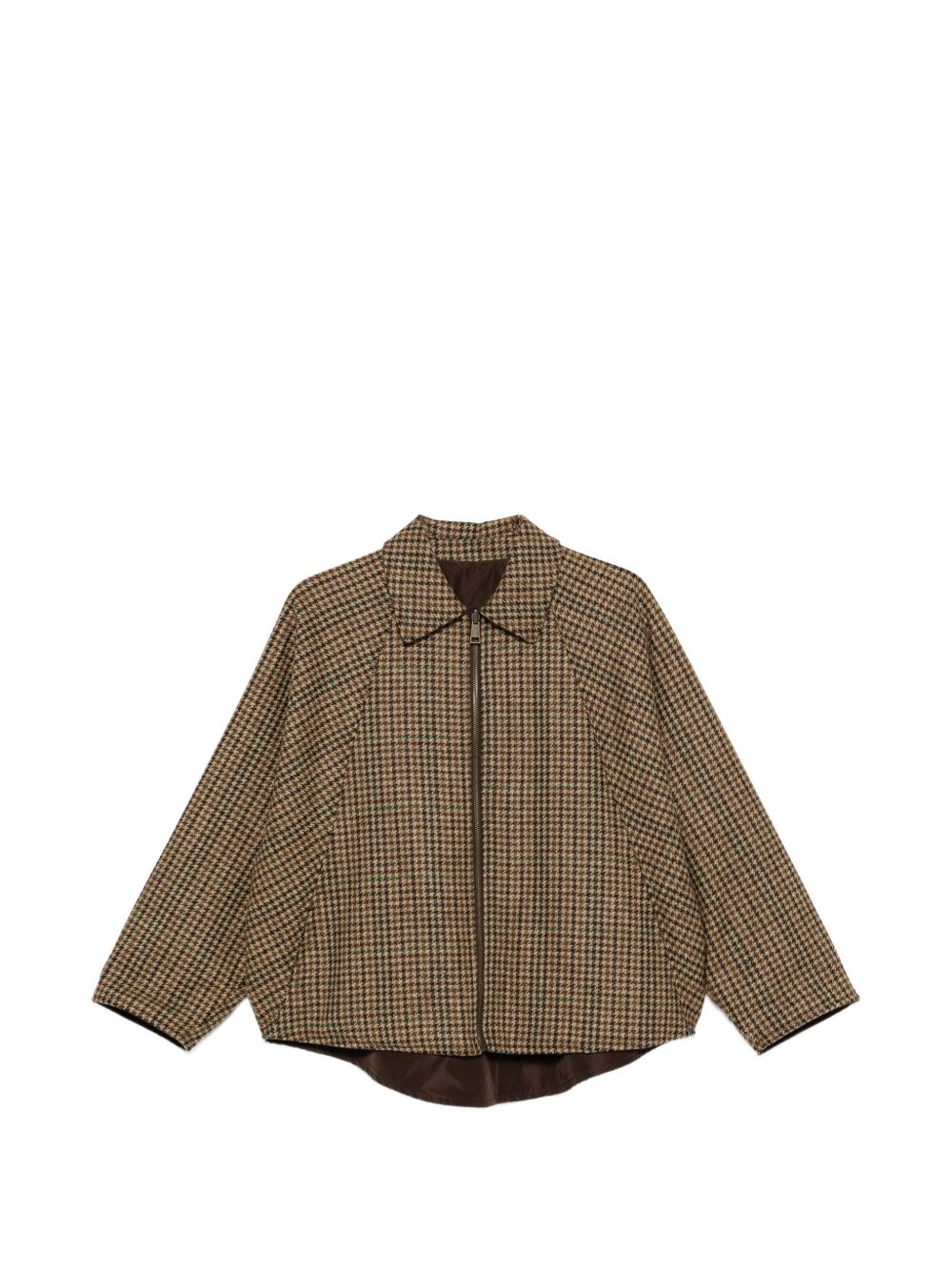 L IMPERMEABILE Giacca con zip on cotone piè de poule 