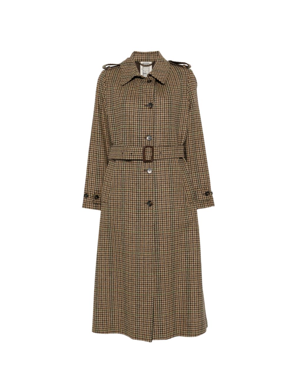 L IMPERMEABILE Trench lungo in cotone pied de poule 
