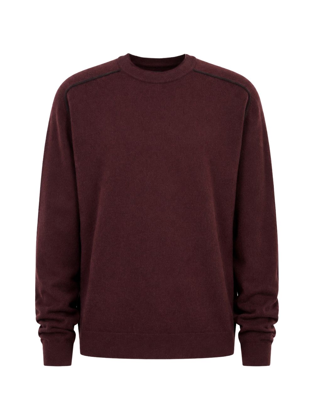 MAISON MARGIELA Maglione girocollo in lana vergine bordeaux con Four Stitches 