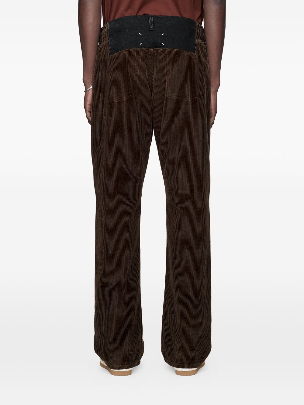 MAISON MARGIELA Pantaloni in velluto a coste marroni in cotone 