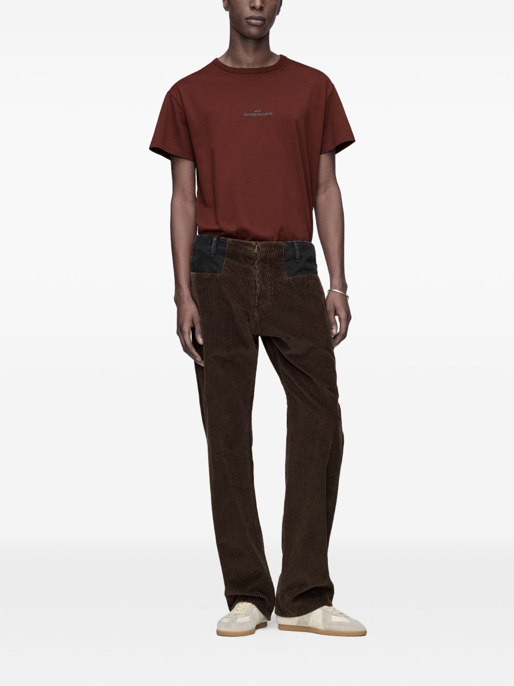 MAISON MARGIELA Pantaloni in velluto a coste marroni in cotone 