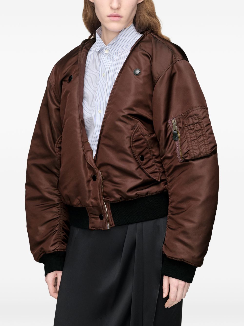 MAISON MARGIELA Giubbotto imbottito reversibile marrone 
