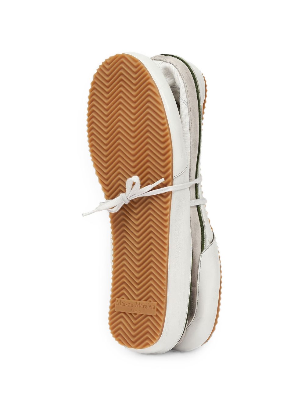 MAISON MARGIELA Sneakers Traveler in pelle e tessuto bianche 