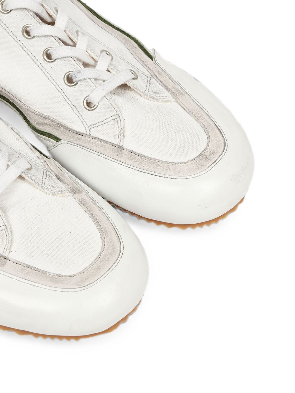 MAISON MARGIELA Sneakers Traveler in pelle e tessuto bianche 