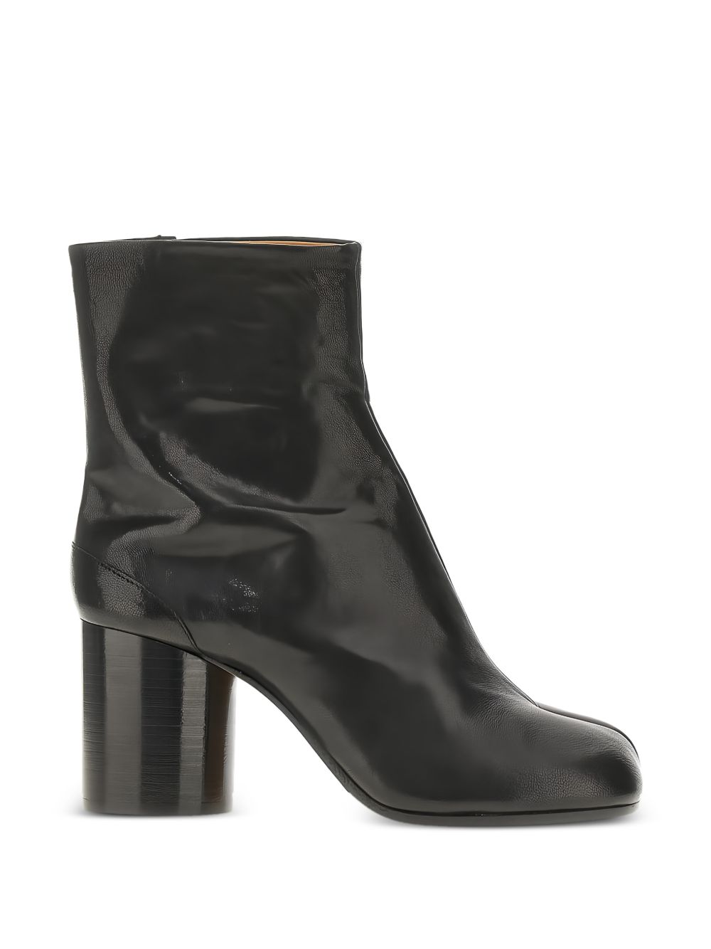MAISON MARGIELA Stivaletti Tabi neri in pelle lucida 