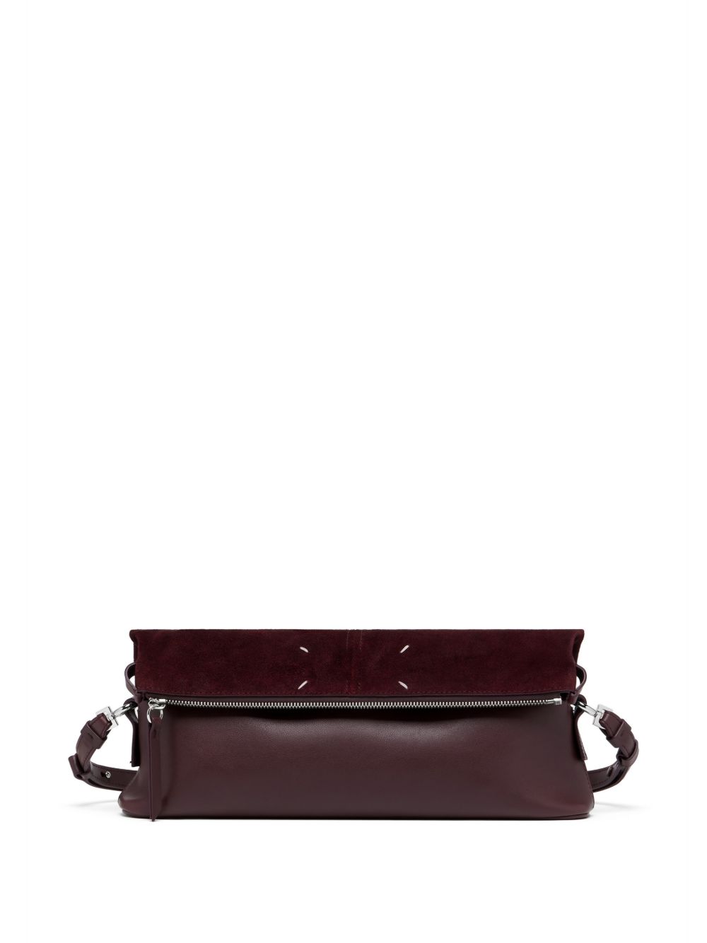 MAISON MARGIELA Borsa a tracolla in pelle misto suede bordeaux 