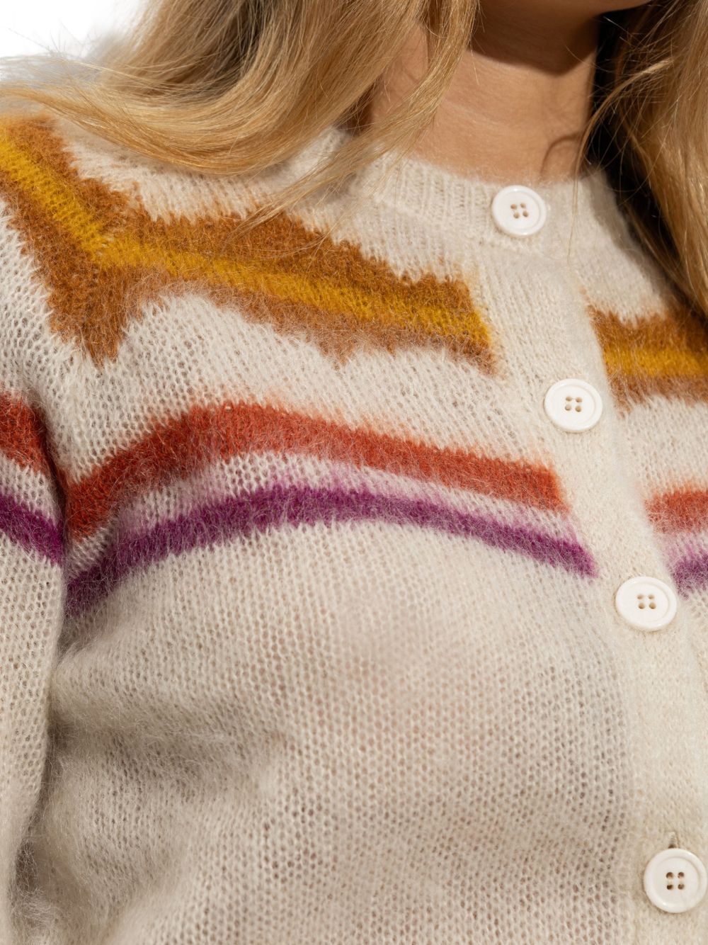 MARANT ETOILE Cardigan in maglia ecrù 