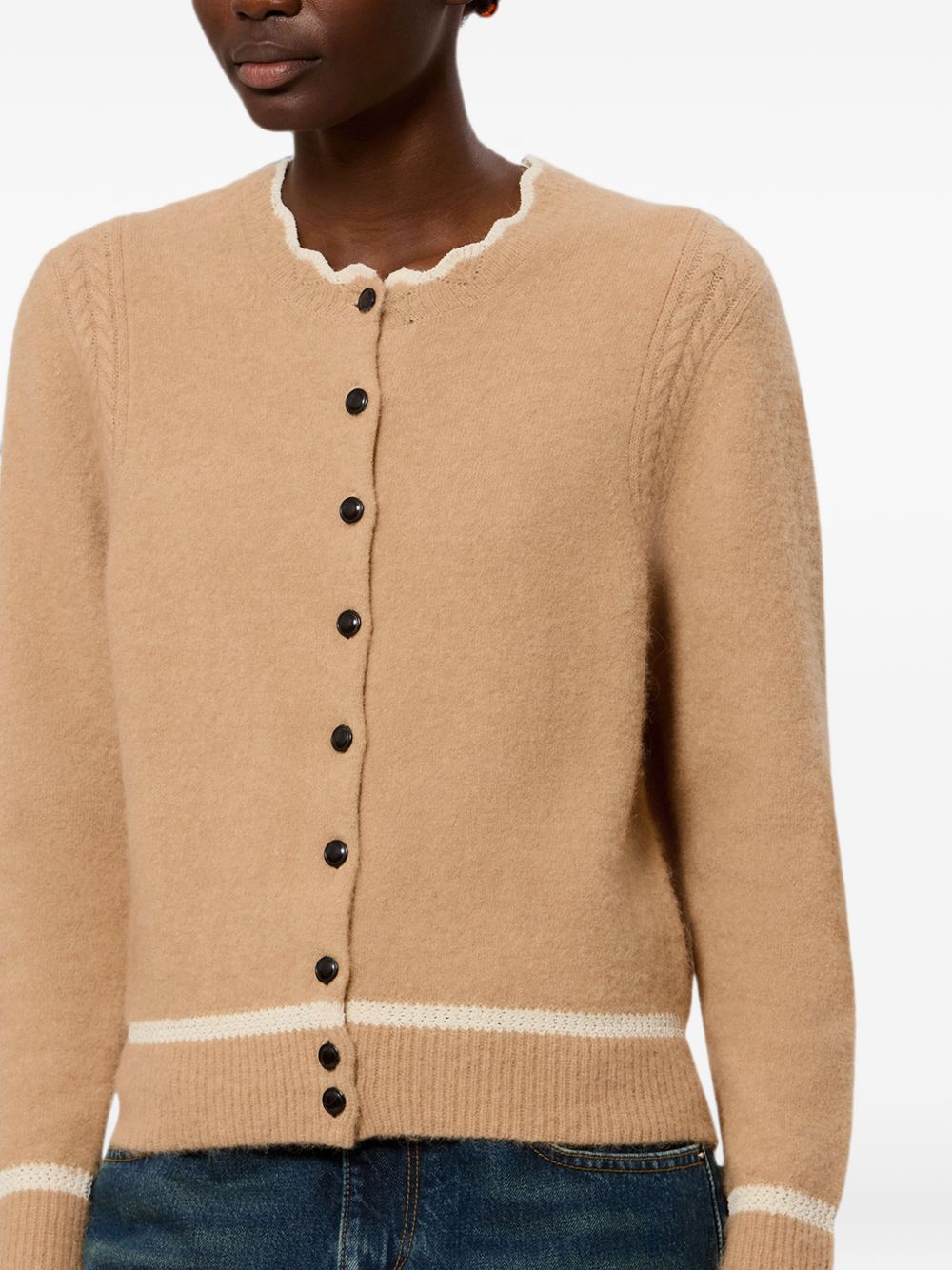 MARANT ETOILE Cardigan Naia in baby alpaca color cammello 