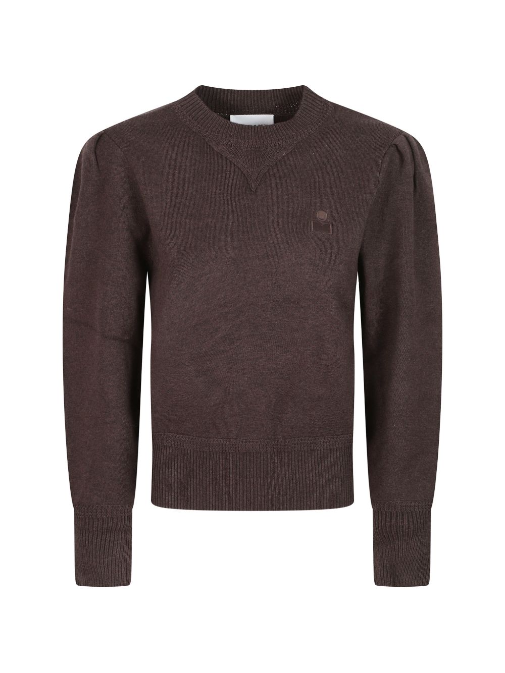 MARANT ETOILE Maglia marrone con maniche a sbuffo 