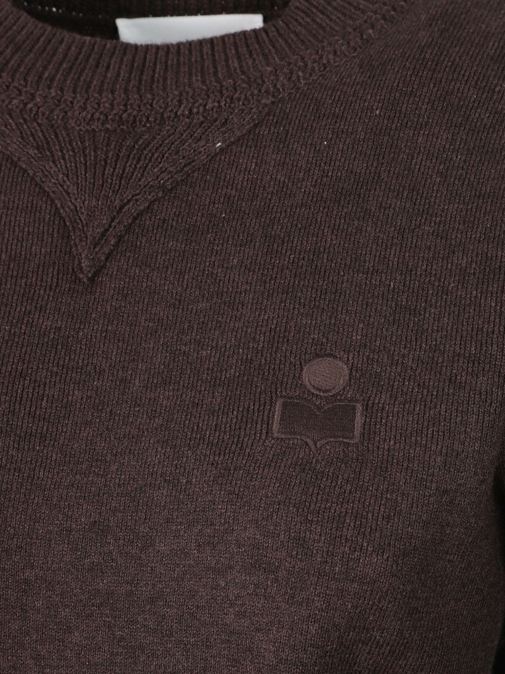 MARANT ETOILE Maglia marrone con maniche a sbuffo 