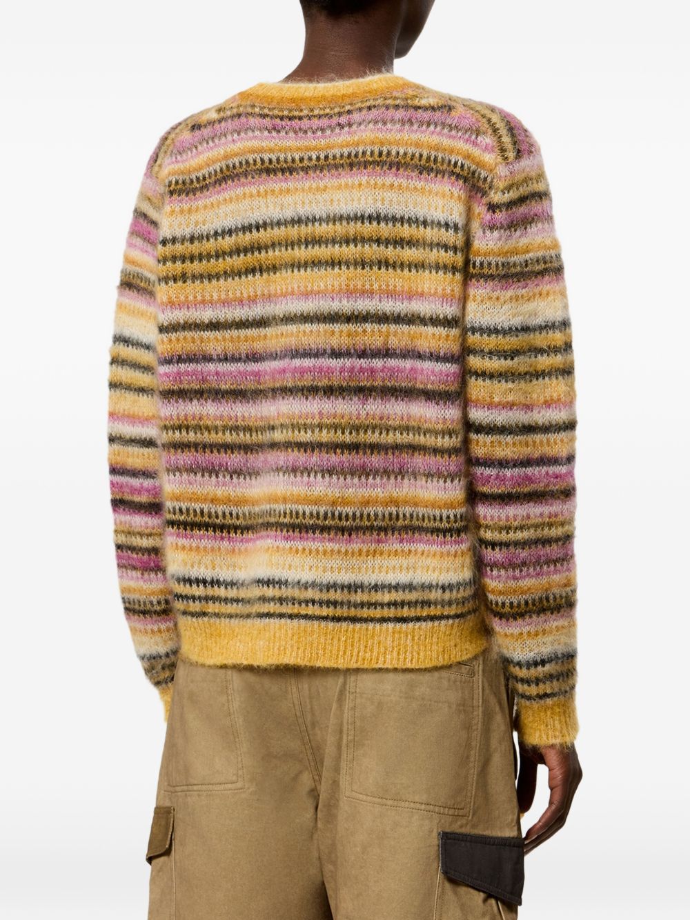 MARANT ETOILE Maglione Morine in mohair e lana a righe multicolori 