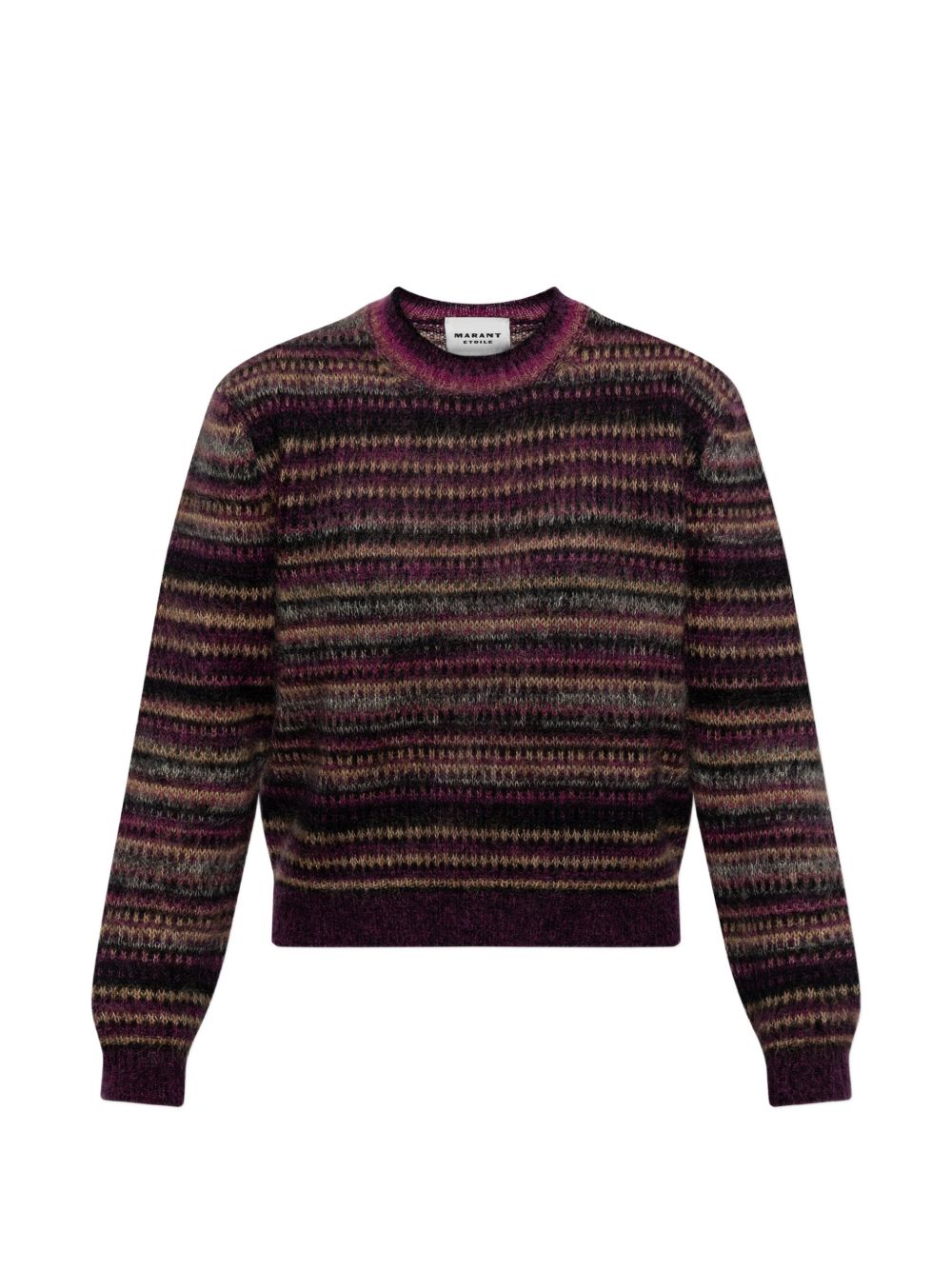 MARANT ETOILE Maglia girocollo in lana a righe multicolore 