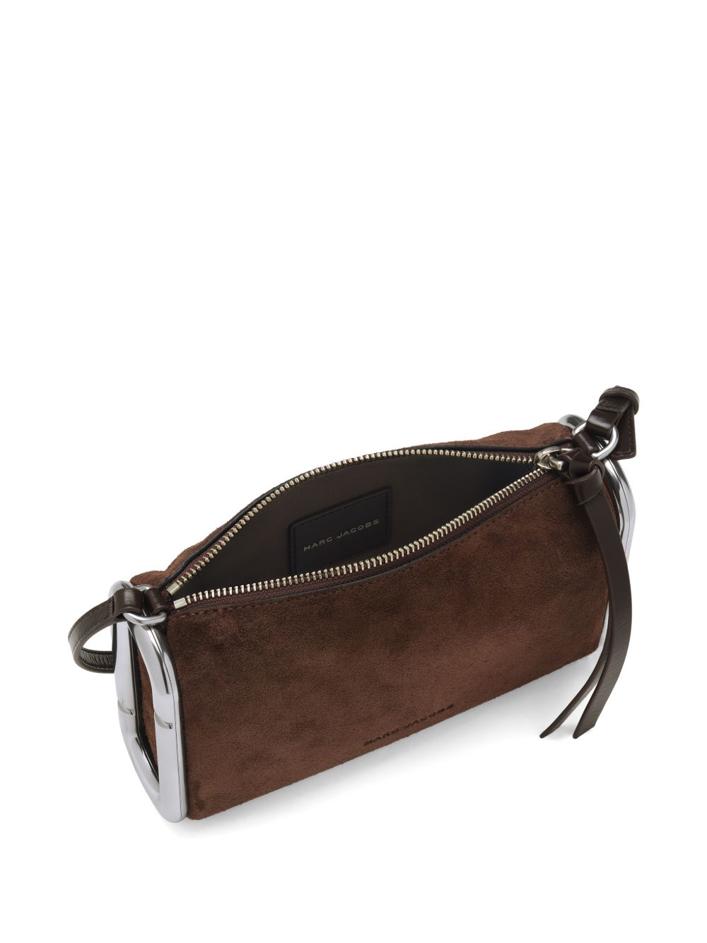 MARC JACOBS Borsa a spalla in pelle scamosciata marrone 