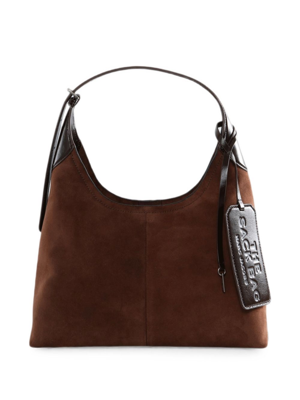 MARC JACOBS Borsa THE SACK BAG in pelle scamosciata marrone 