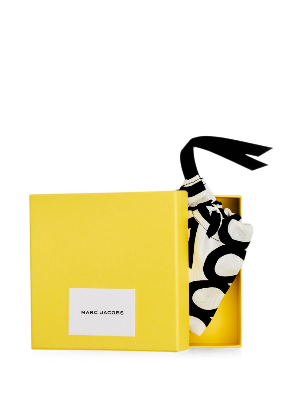 MARC JACOBS Bracciale in corda nera con charm lettering argentati 